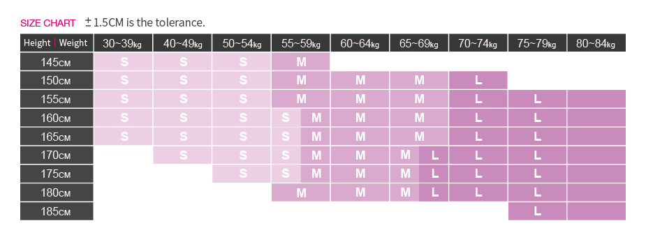 Stewart Tights Size Chart